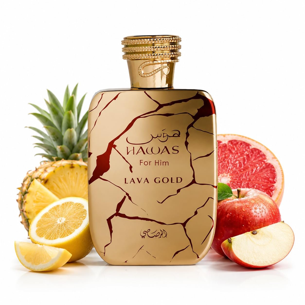 RASASI Hawas Lava Gold Eau de Parfum bottle